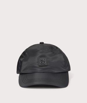 Stacked Logo Jude Cap in Black by Hugo. EQVVS Front Angle Shot.