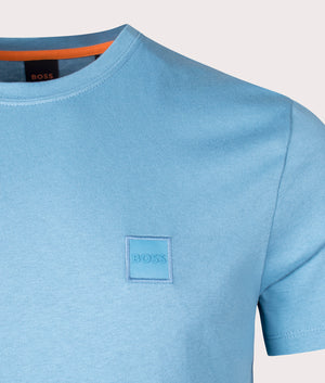 Relaxed Fit Tales T-Shirt in Open Blue by Hugo. EQVVS Detail Shot.