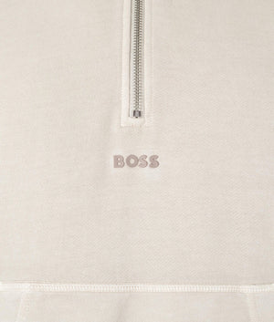 Zefade Quarter Zip Sweatshirt - Light Beige - BOSS - EQVVS