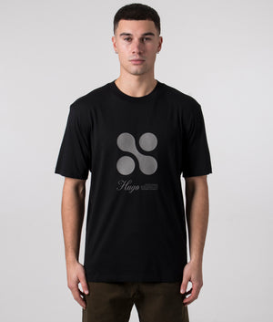 Dooling T-Shirt in Black | HUGO | EQVVS front model shot
