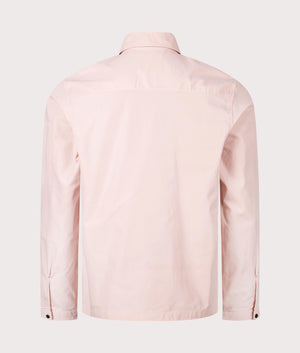 Emmond Overshirt in Light Pastel Pink by Hugo. EQVVS Back Angle Shot.