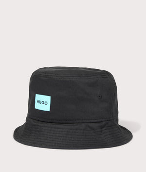 Larry F Bucket Hat in Black by Hugo. EQVVS Side Angle Shot.