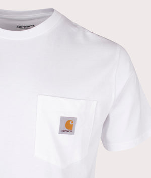Pocket T-Shirt in White by Carhartt WIP, EQVVS - Detail Shot.