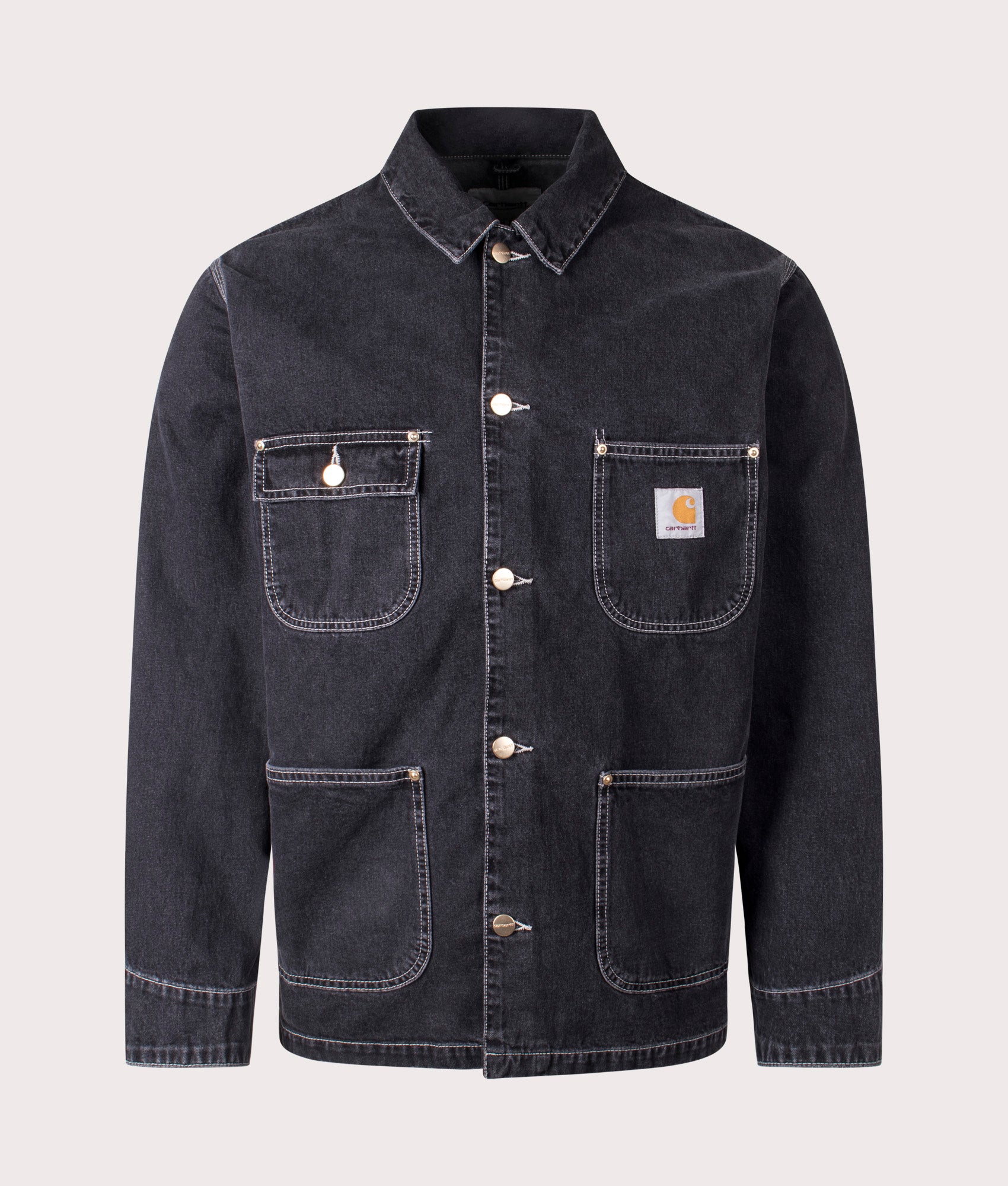 OG Chore Coat in Black Stone Washed | Carhartt WIP | EQVVS