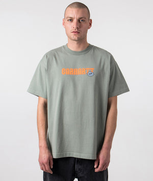 Relaxed-Fit-Arrow-Script-T-Shirt-1NO06-Glassy-Teal-Carhartt-WIP-EQVVS-Front-Image