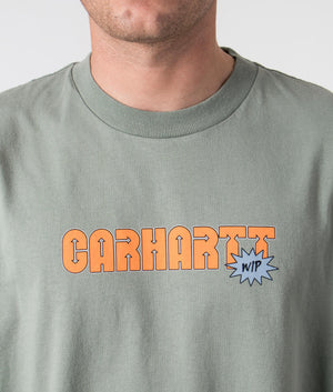 Relaxed-Fit-Arrow-Script-T-Shirt-1NO06-Glassy-Teal-Carhartt-WIP-EQVVS-Detail-Image