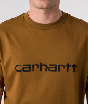 Script-T-Shirt-Deep-H-Brown/Black-Carhartt-WIP-EQVVS