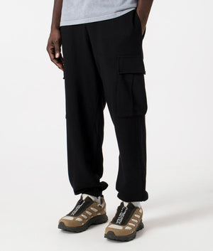 Cargo Joggers in Black by Carhartt WIP. EQVVS Side Angle Shot.