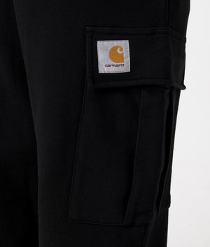 Cargo Joggers in Black by Carhartt WIP. EQVVS Detail Shot.