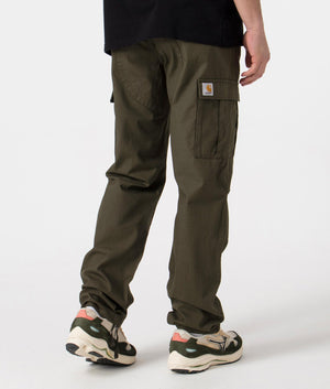 Carhartt WIP Regular Fit Aviation Pants in Cypress Green Back Shot at EQVVS Menswear