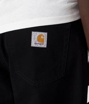 Relaxed Fit Landon Pants in Black by Carhartt WIP. EQVVS Detail Shot.