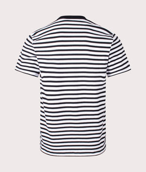 Seidler Stripe Pocket T-Shirt in Black White by Carhartt WIP. EQVVS Back Angle Shot