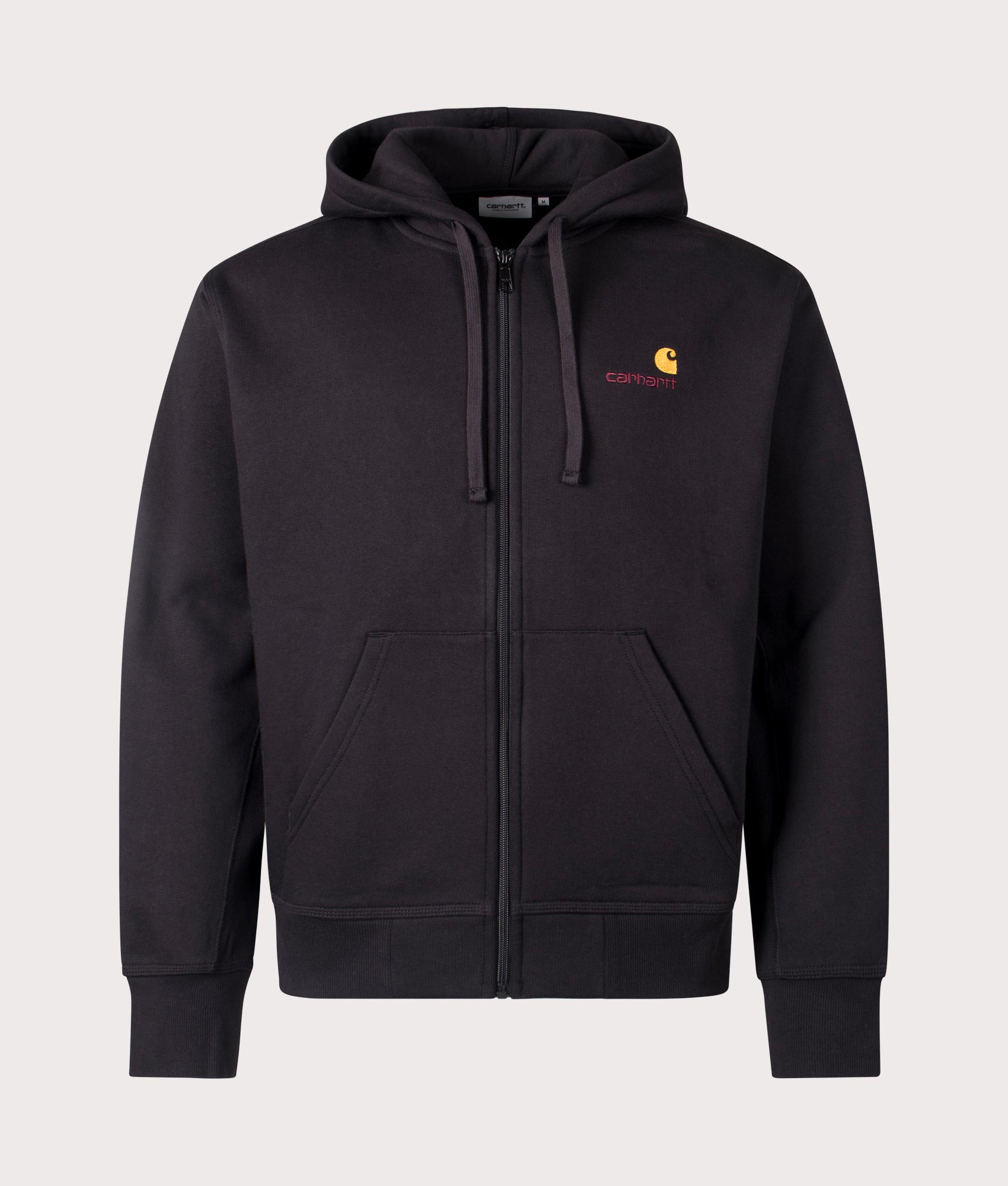 Carhartt WIP Relaxed Fit American Script Hoodie Black | EQVVS Menswear