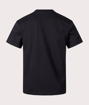 Carhartt WIP Bottle Cap T-Shirt in Black with Graphic Print, 100% Organic Back Shot at EQVVS