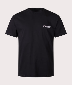 Carhartt Relaxed Fit Soil T-Shirt In Black Front shot at EQVVS