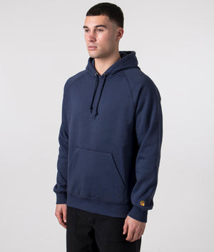 EQVVS Carhartt WIP Chase Hoodie in Blue/Gold side shot