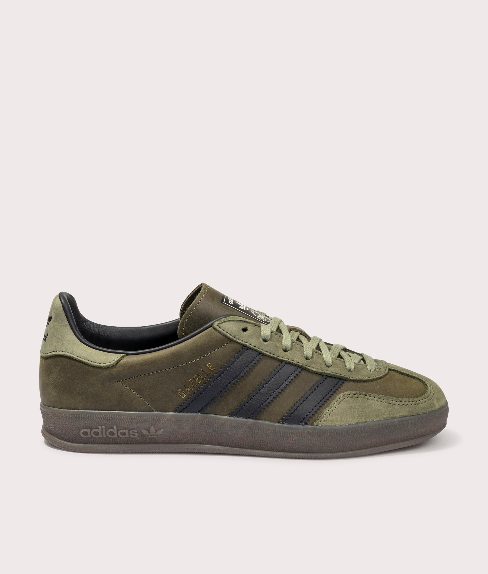 adidas Originals indoor gazelle trainer Olive/Black