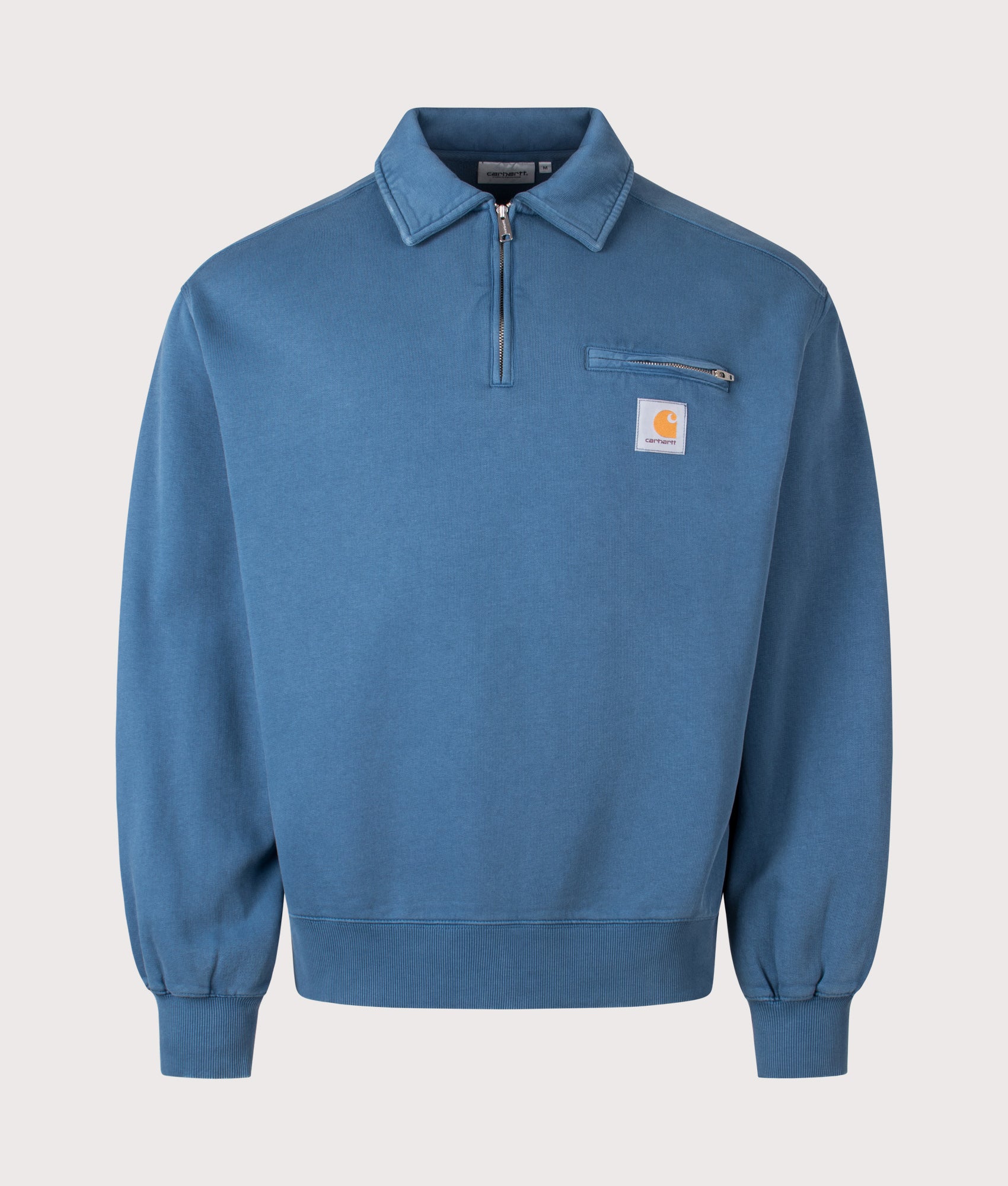 Oversized Half Zip Detroit Sweatshirt in Blue | Carhartt WIP | EQVVS