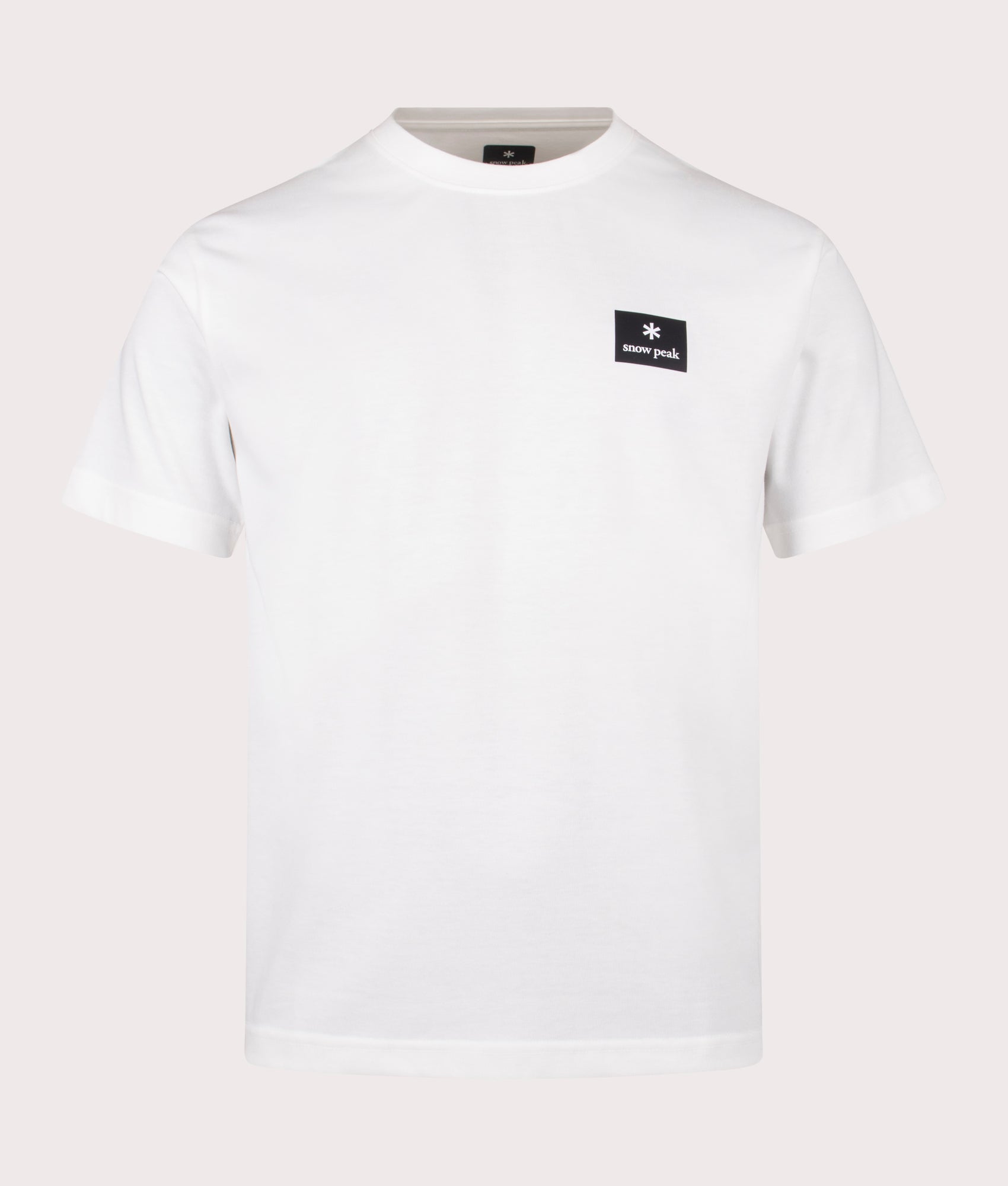 New Standard Square Logo T-Shirt in Off White | Snow Peak | EQVVS