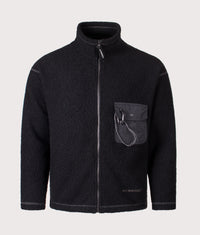Re Wool JQ Stand Zip Sweatshirt: 010 Black