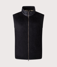 Zip-Up Mohair Vest: Black