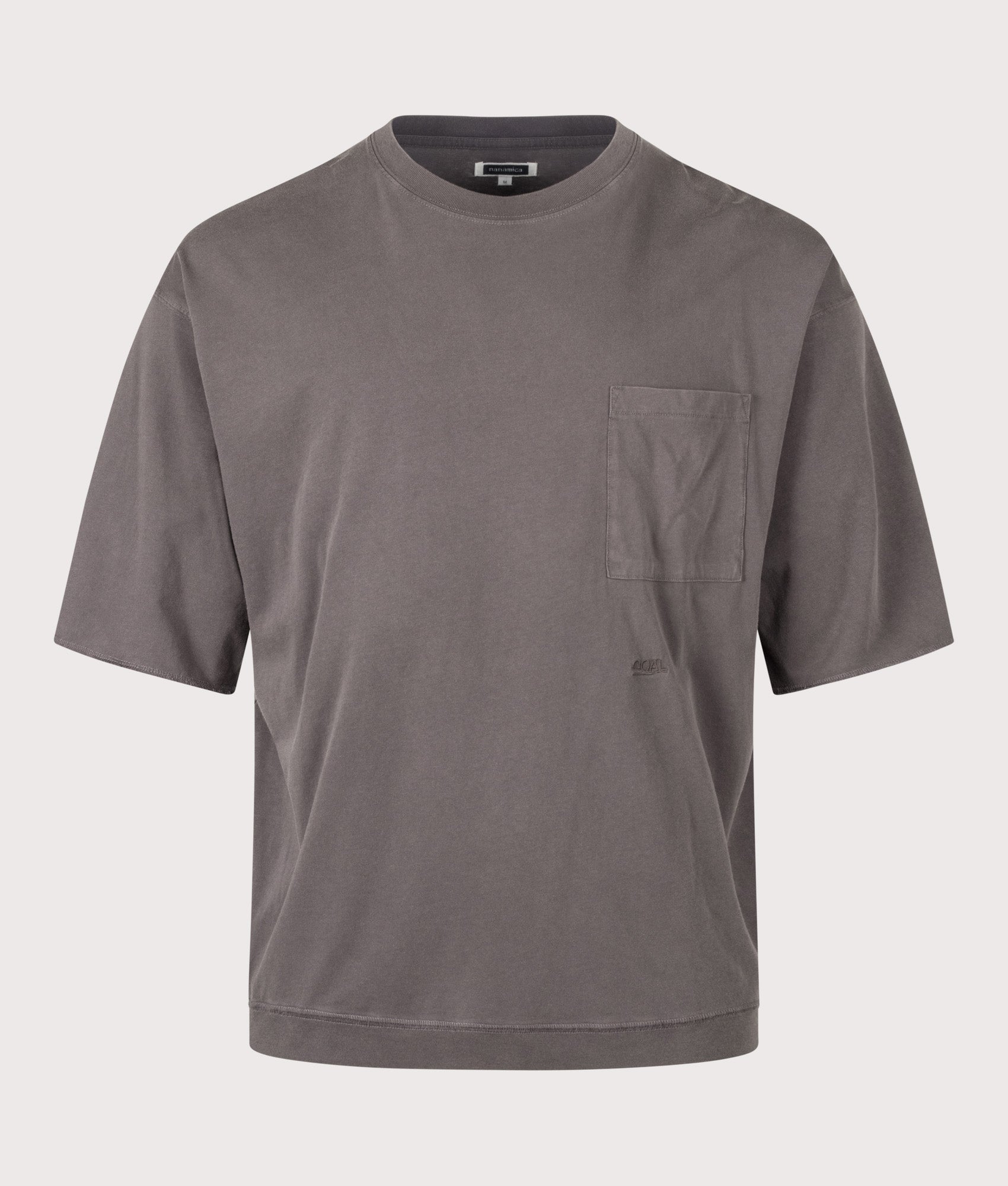 Oversized Fit OOAL Pocket T-Shirt in Charcoal | nanamica | EQVVS