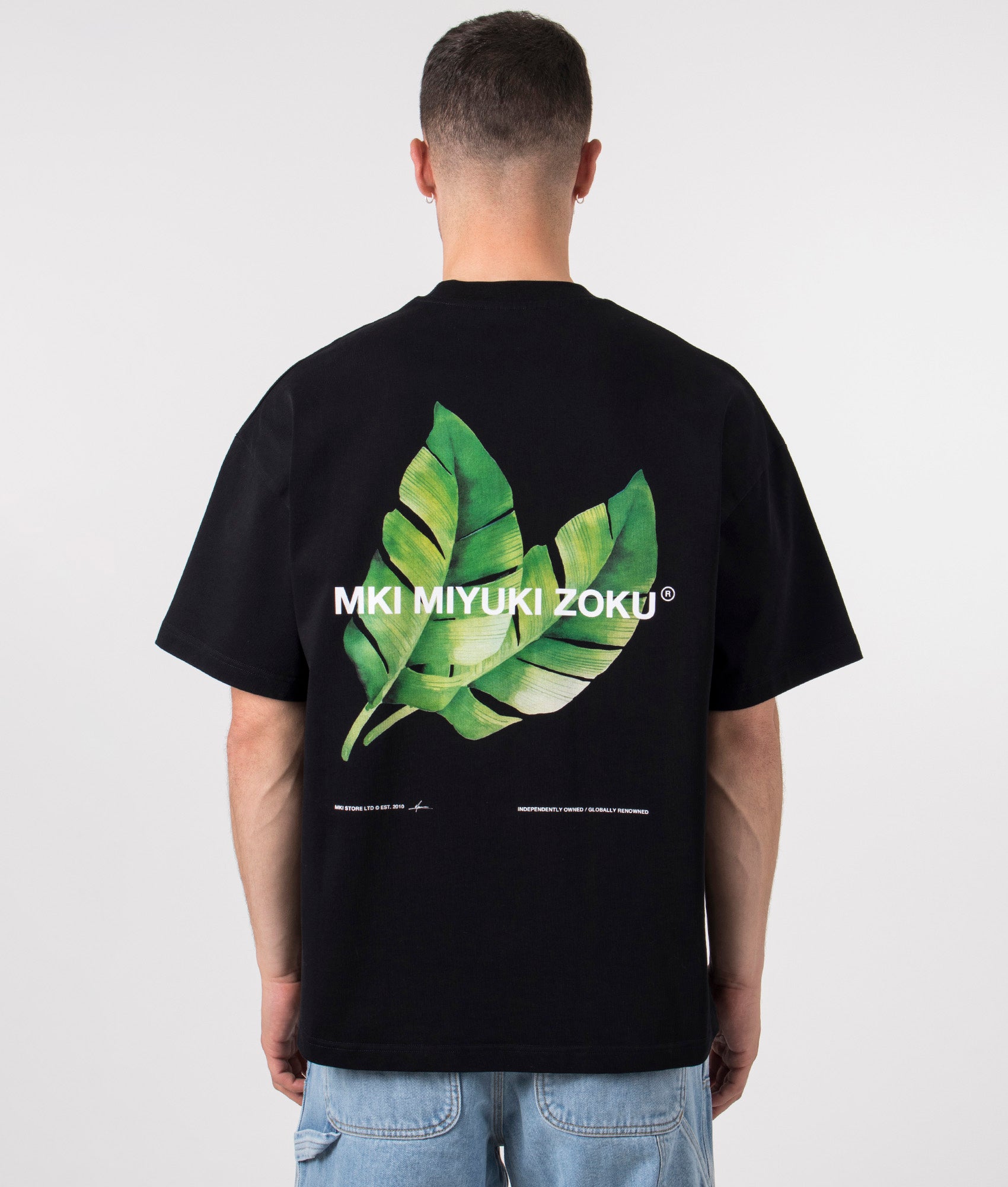 MKI MIYUKI ZOKU Ink flower t-shirt | BLACK | SEVENSTORE