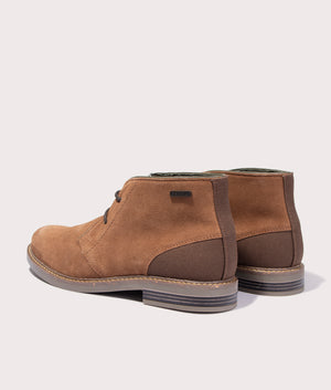 Barbour Readhead Chukka Boots in Fawn Suede Back Shot at EQVVS