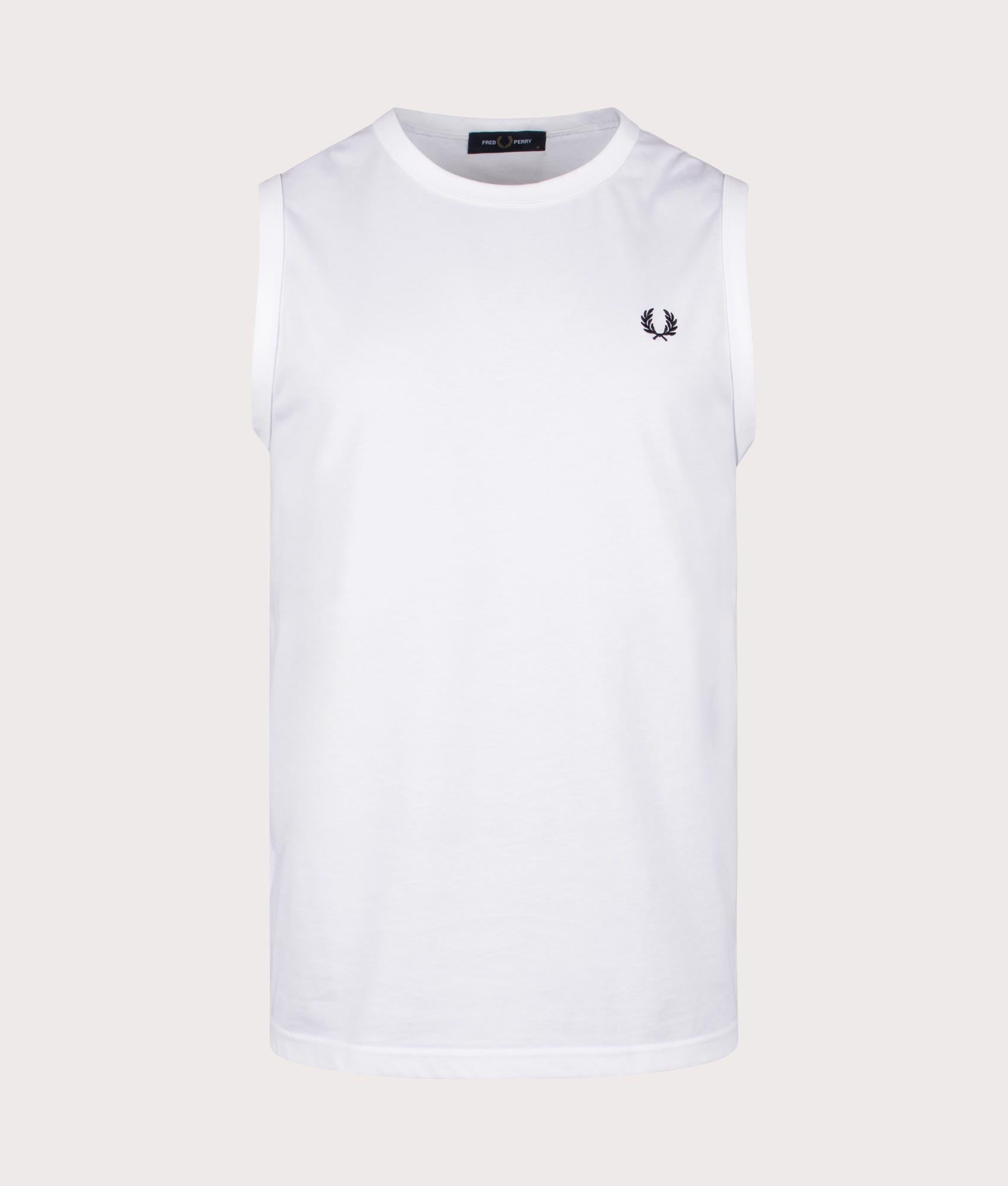 Crew Neck Vest White | Fred Perry | EQVVS 