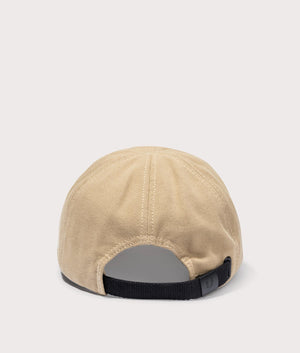 Pique Classic Cap in Warm Stone by Fred Perry. EQVVS Back Angle Shot.