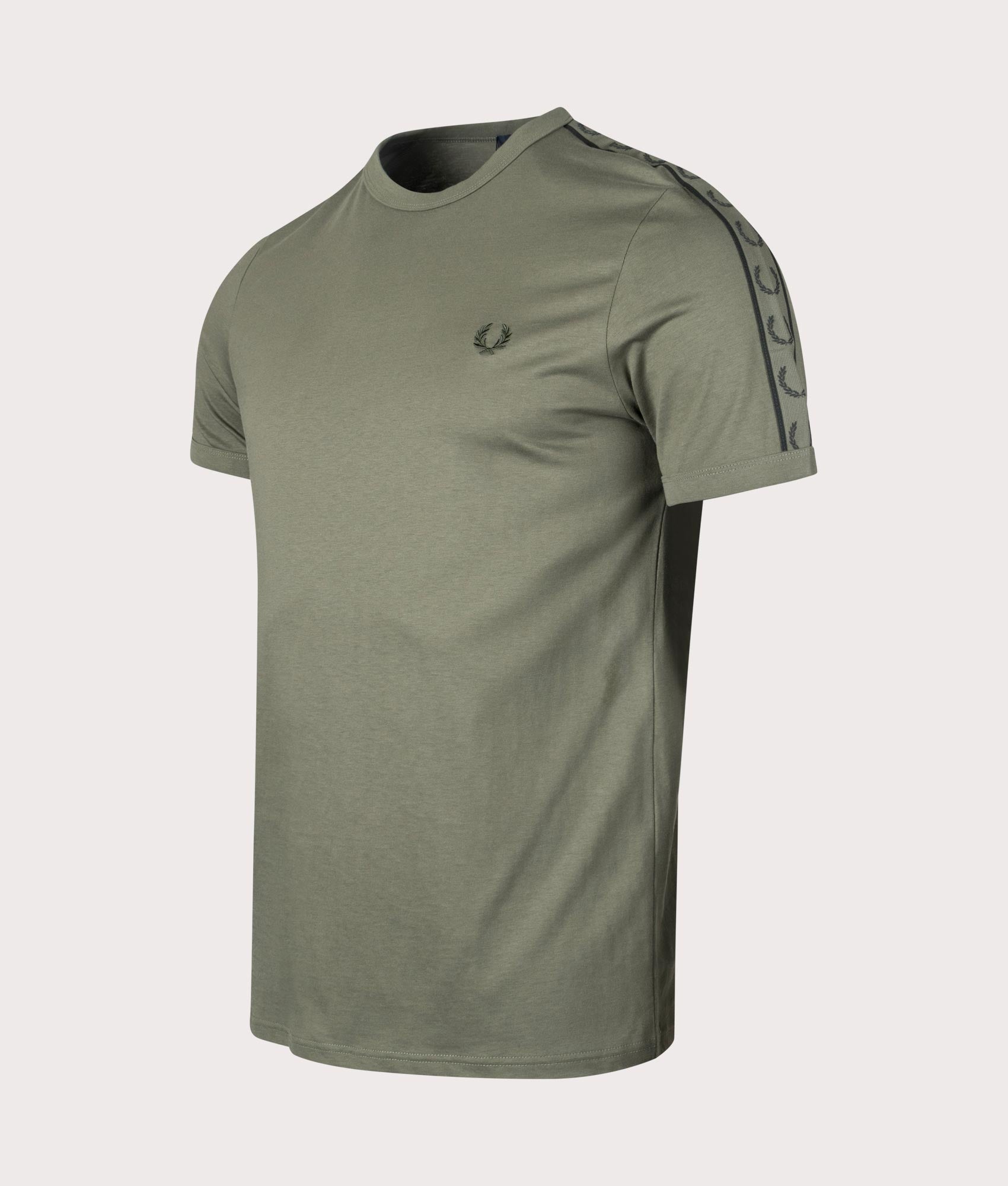 FRED PERRY☆ Contrast Tape Ringer T-Shirt OLIVE MINT Contrast Tape Ringer T-Shirt Laurel Wreath Green | Fred