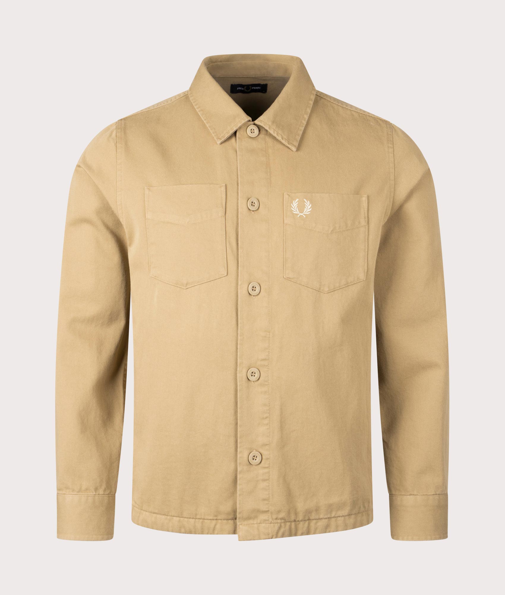 Twill Overshirt Warm Stone | Fred Perry | EQVVS