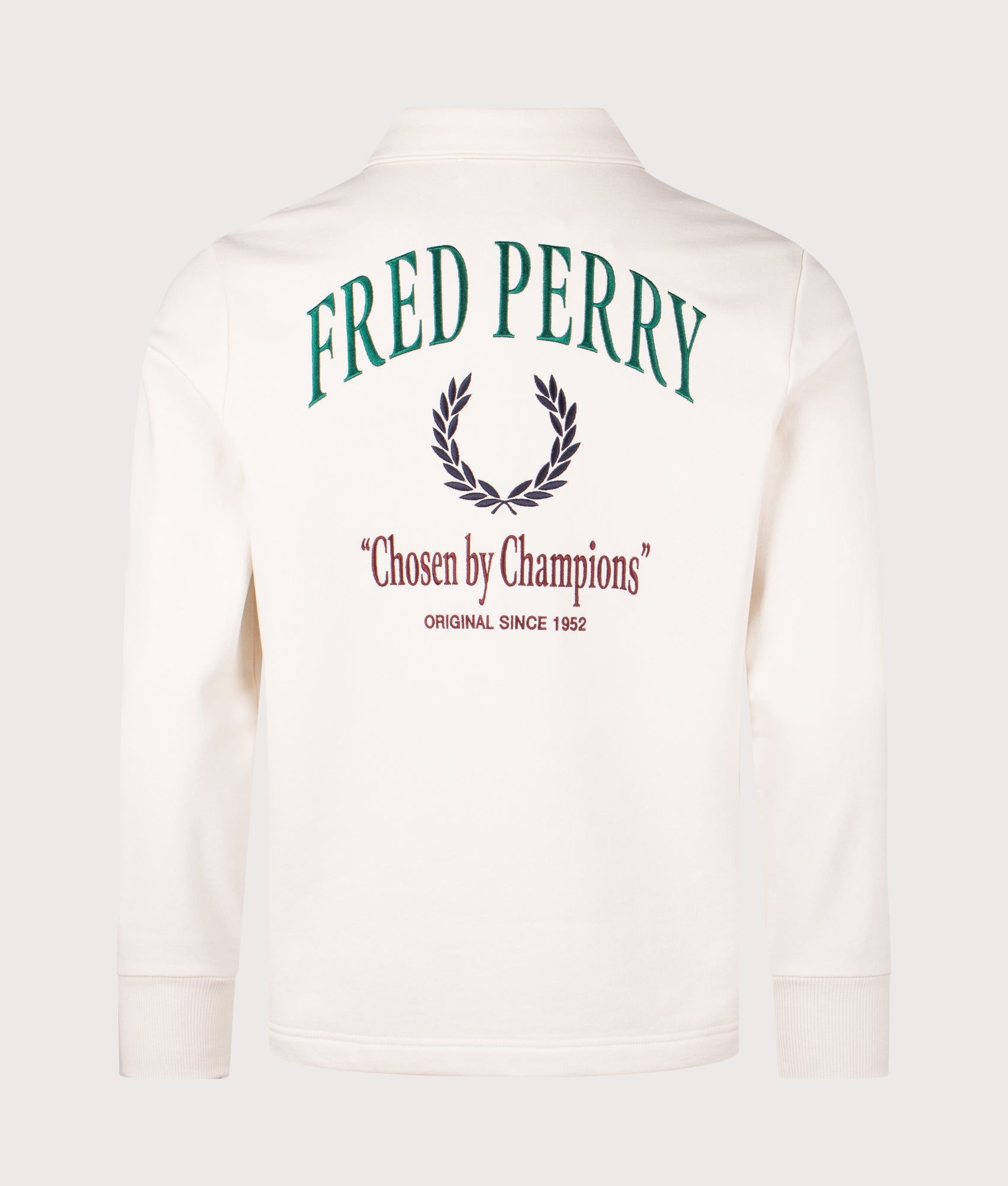 Embroidered Champion Collared Polo Shirt Ecru Fred Perry EQVVS
