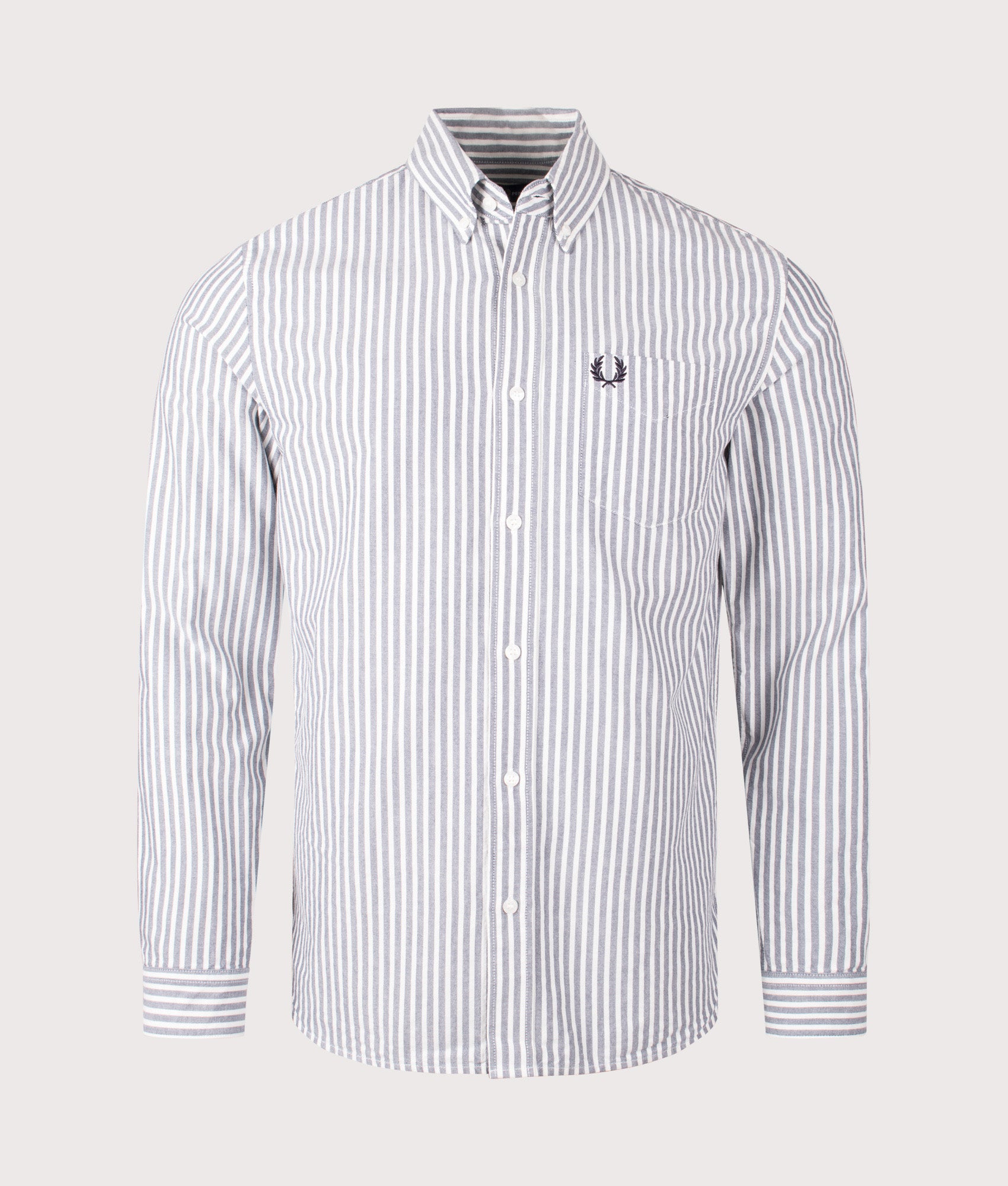 Stripe Oxford Shirt Tennis Blue | Fred Perry | EQVVS