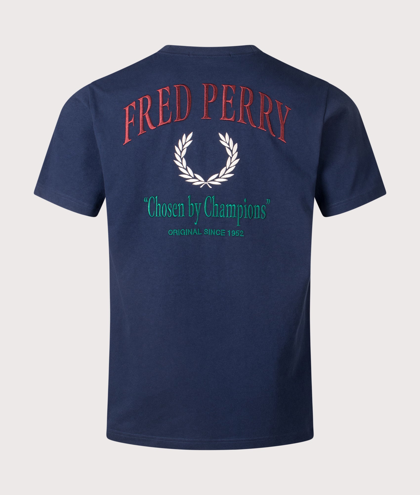 【FRED PERRY】 Embroidered Champion T-Shirt R553 Relaxed 1952 T-Shirt - Ecru | Men's T-Shirts | Designer T