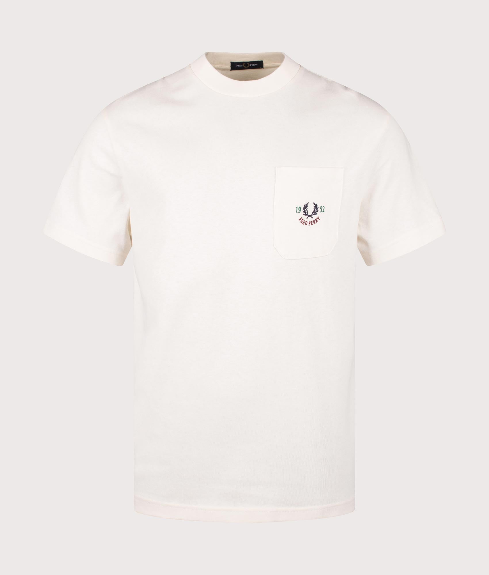 ★FRED PERRY★ Clubhouse Relaxed 1952 T-Shirt Ecru AFPM25198 Relaxed 1952 T-Shirt - Oxblood | Men's T-Shirts | Designer T