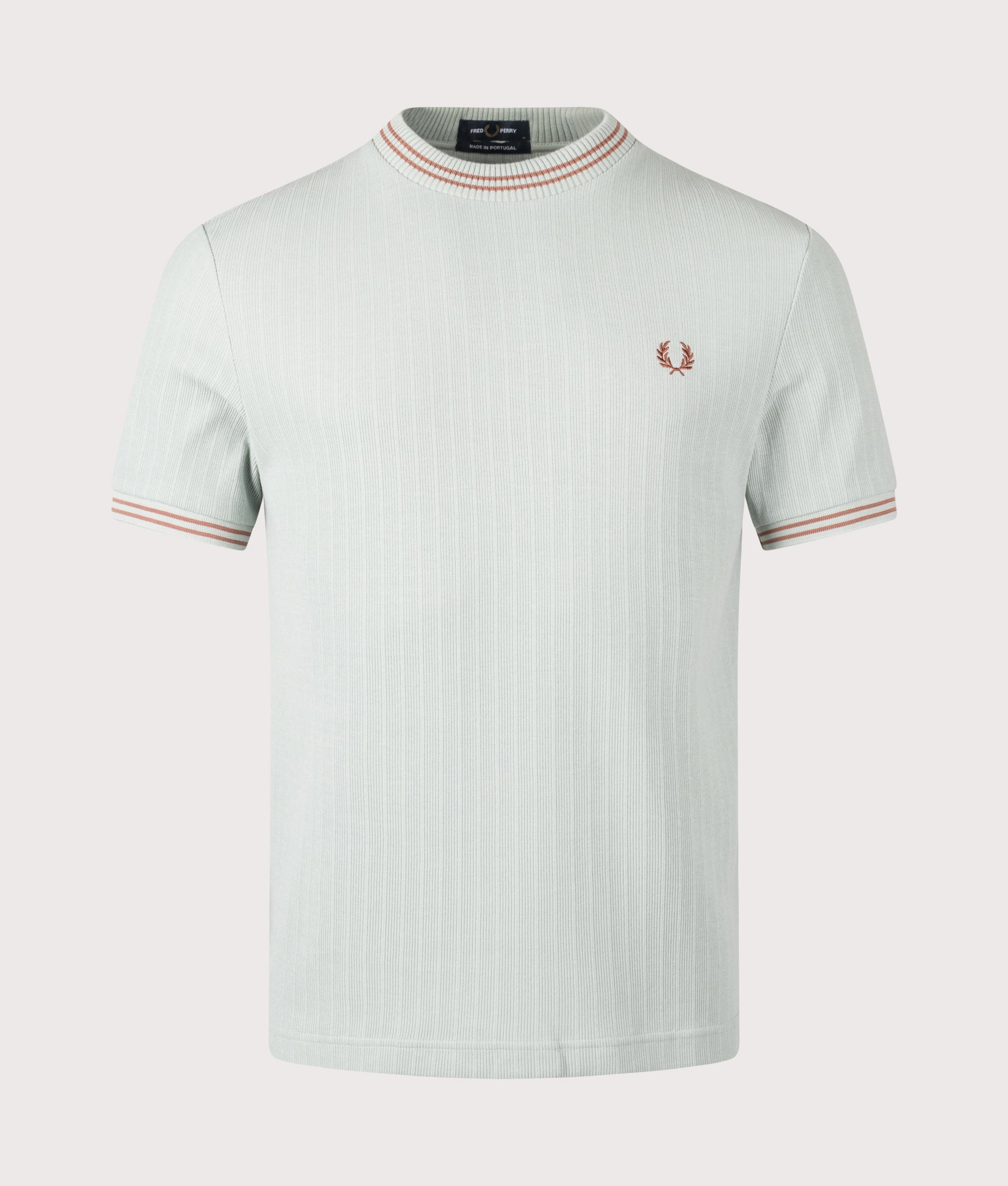 Ribbed Jersey T-Shirt Silver Blue | Fred Perry | EQVVS