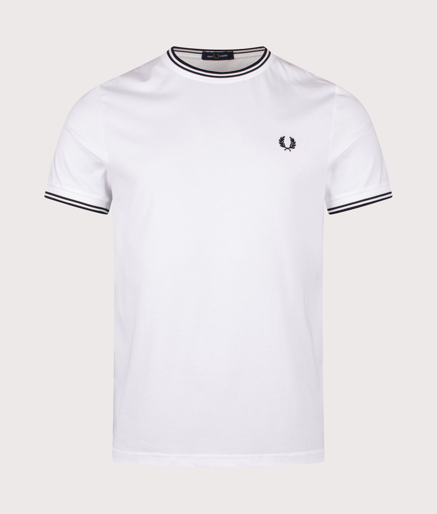 Twin Tipped T-Shirt in White | Fred Perry | EQVVS