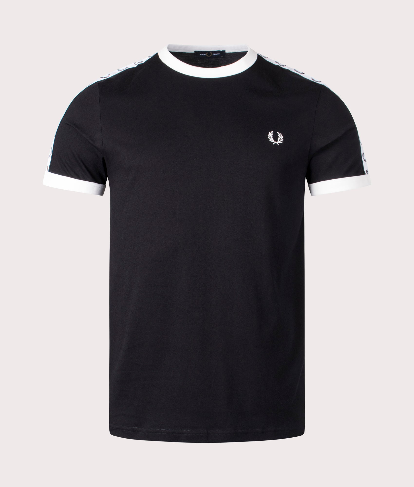 Taped Ringer T-Shirt Black | Fred Perry | EQVVS