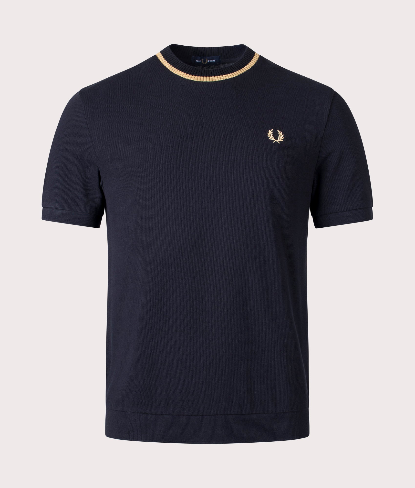 Crew Neck Piqué T-Shirt in Black | Fred Perry | EQVVS