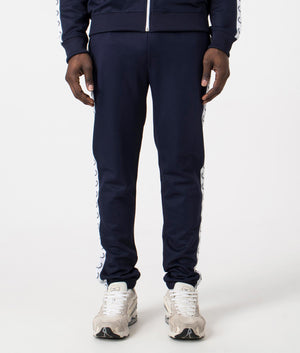 Track Pants in Carbon Blue by Fred Perry. EQVVS Front Angle Shot.