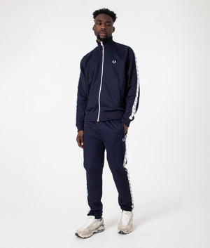 Track Pants in Carbon Blue by Fred Perry. EQVVS Full Shot.