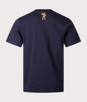Billionaire Boys Club Small Arch Logo T-Shirt in Navy, 100% Cotton Back Shot at EQVVS