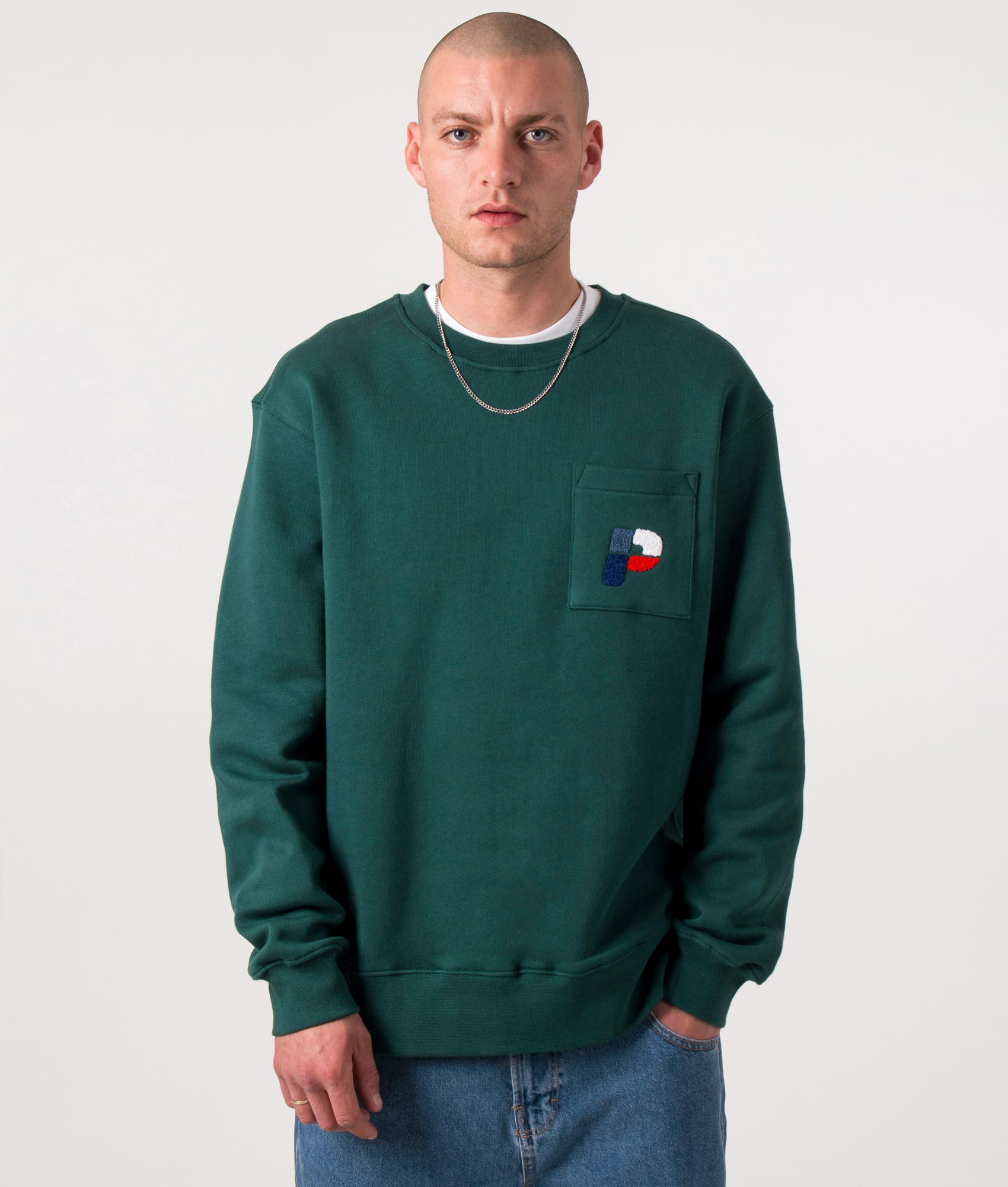 Relaxed Fit Laborie Sweatshirt Deep Green | Parlez | EQVVS