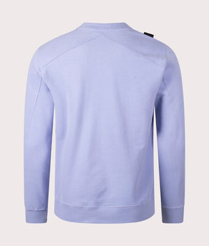 MA.Strum Core Crew Sweatshirt in Lavender, 100% Cotton Back Shot at EQVVS