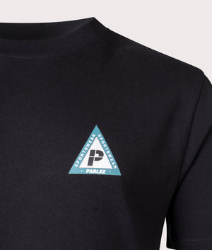 Braco T-Shirt in Black by Parlez. EQVVS Detail Shot.