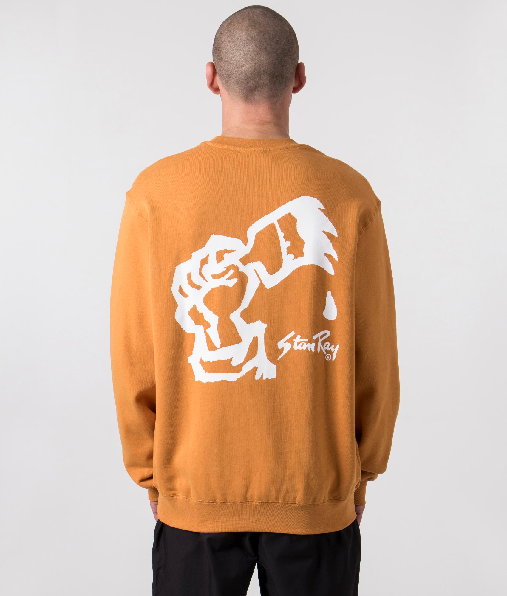 【ROMANTIC CROWN】24FW★ ASTRO TEDDY CREWNECK Relaxed Fit Solidarity Crew Sweatshirt Texan Gold | Stan Ray