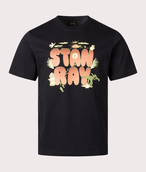 Double Bubble T-Shirt in Black by Stan Ray. EQVVS Front Angle Shot.