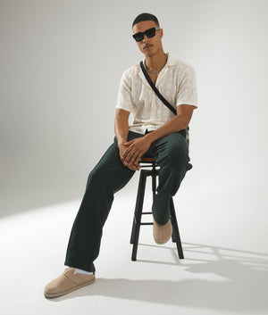 Lace Knit Shirt in Chalk by Represent. EQVVS Campaign Shot.