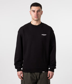Represent Owners Club Sweatshirt in Black Model Front Shot EQVVS